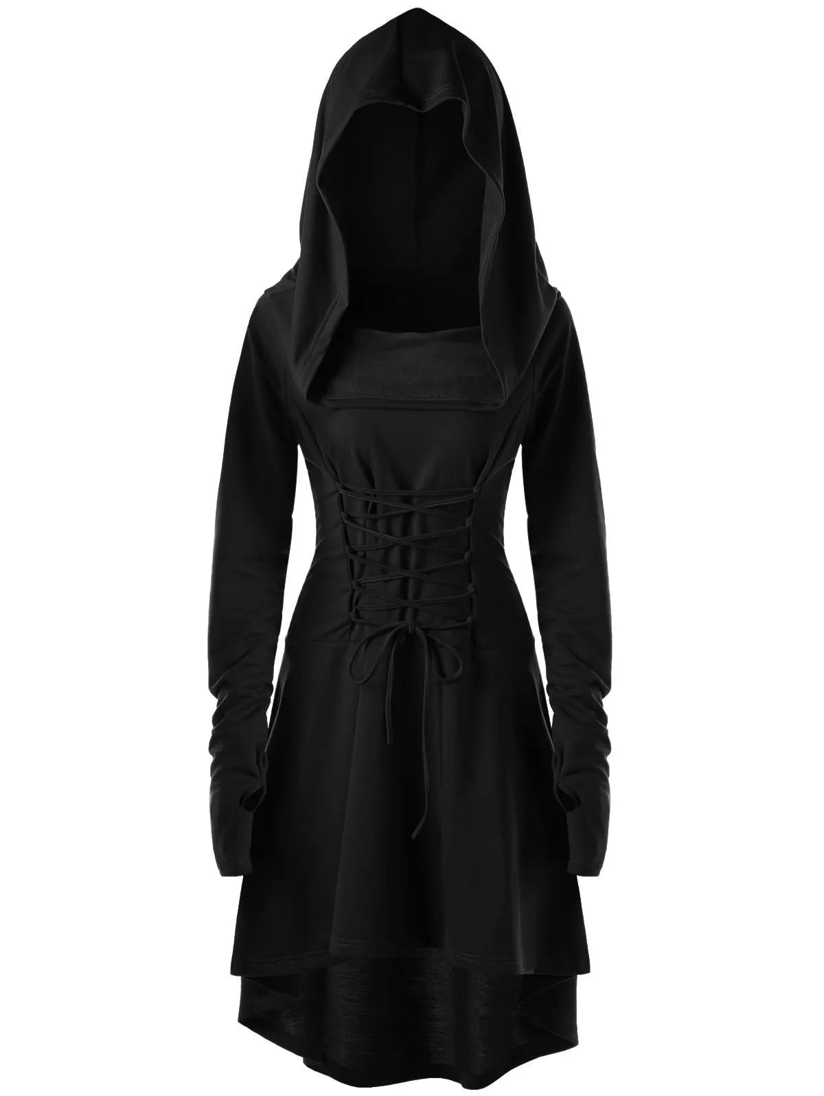 Good - Enchantress Hooded Lace - Up Tunic Dress - T&D Design & Sundry