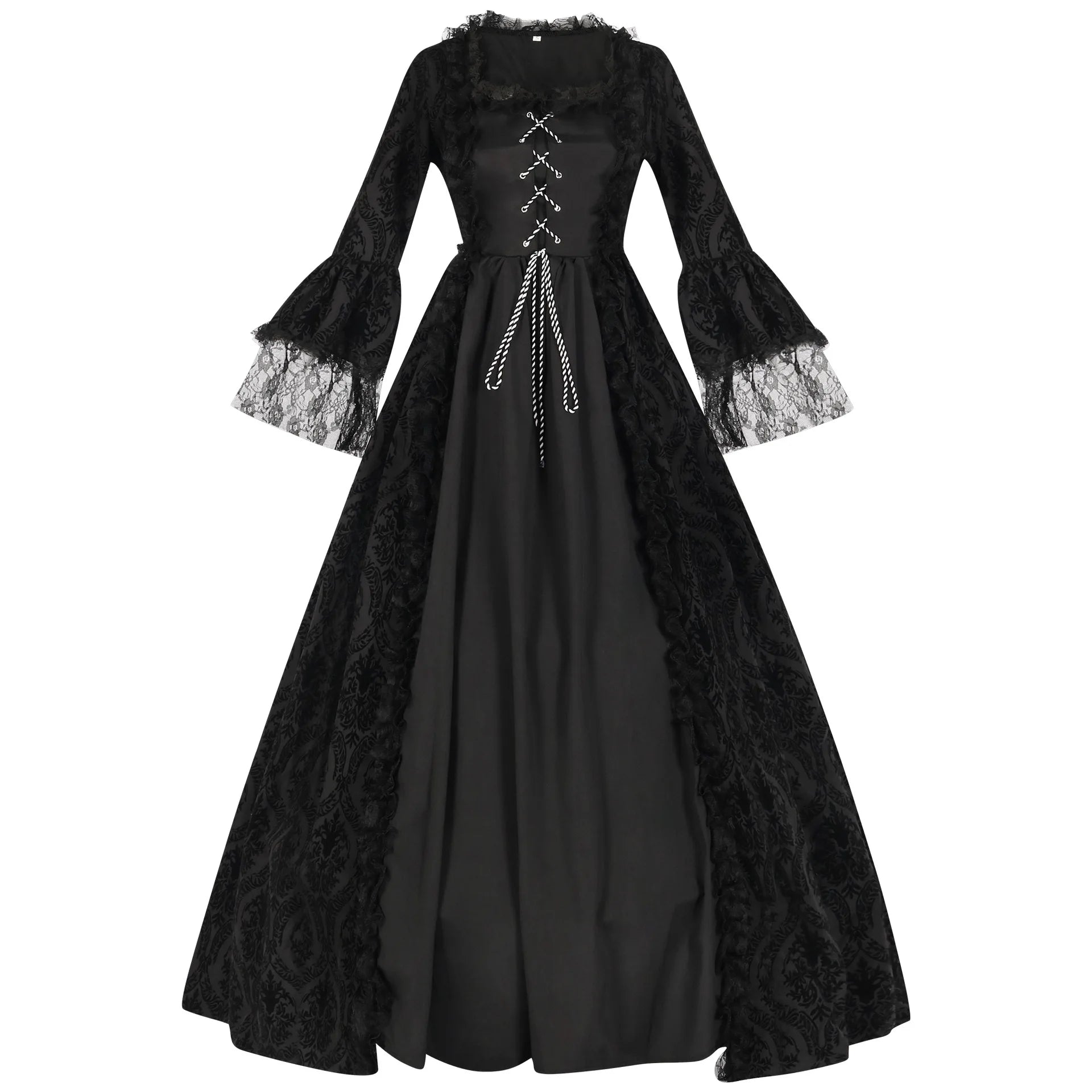 Good - Gothic Court Dress with Lace & Jacquard Detail - T&D Design & Sundry