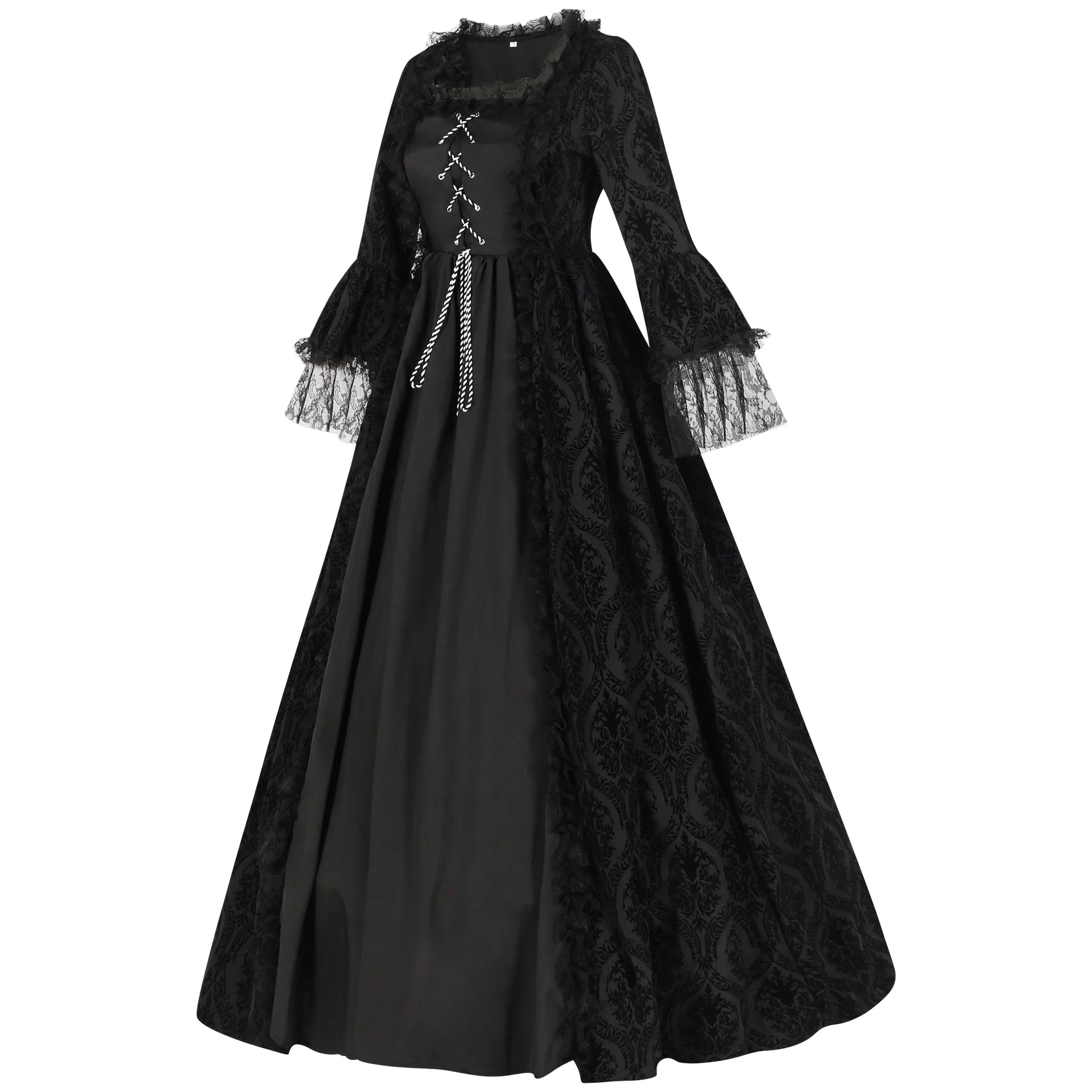 Good - Gothic Court Dress with Lace & Jacquard Detail - T&D Design & Sundry