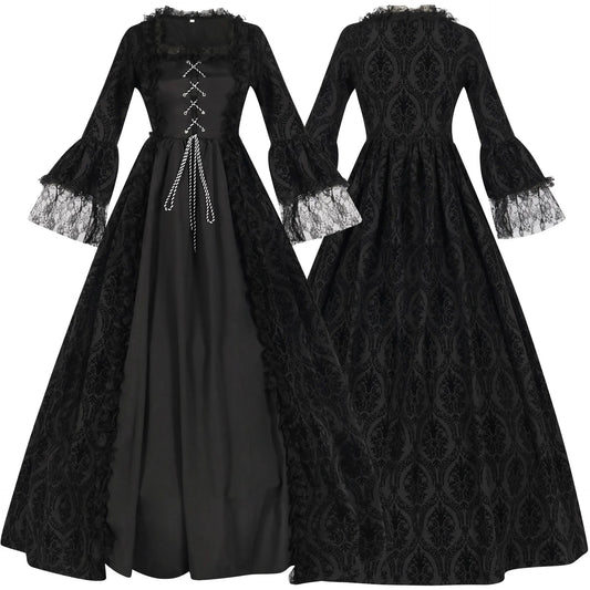 Good - Gothic Court Dress with Lace & Jacquard Detail - T&D Design & Sundry