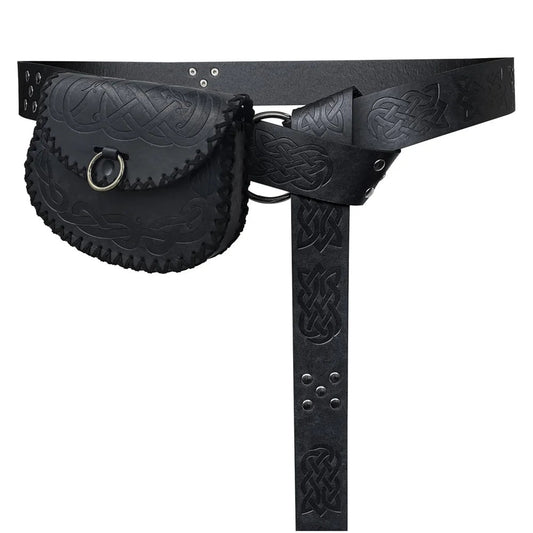 Good: Pathfinder’s Pouch Belt – Faux Leather Viking Style with Built - In Loot Storage - T&D Design & Sundry