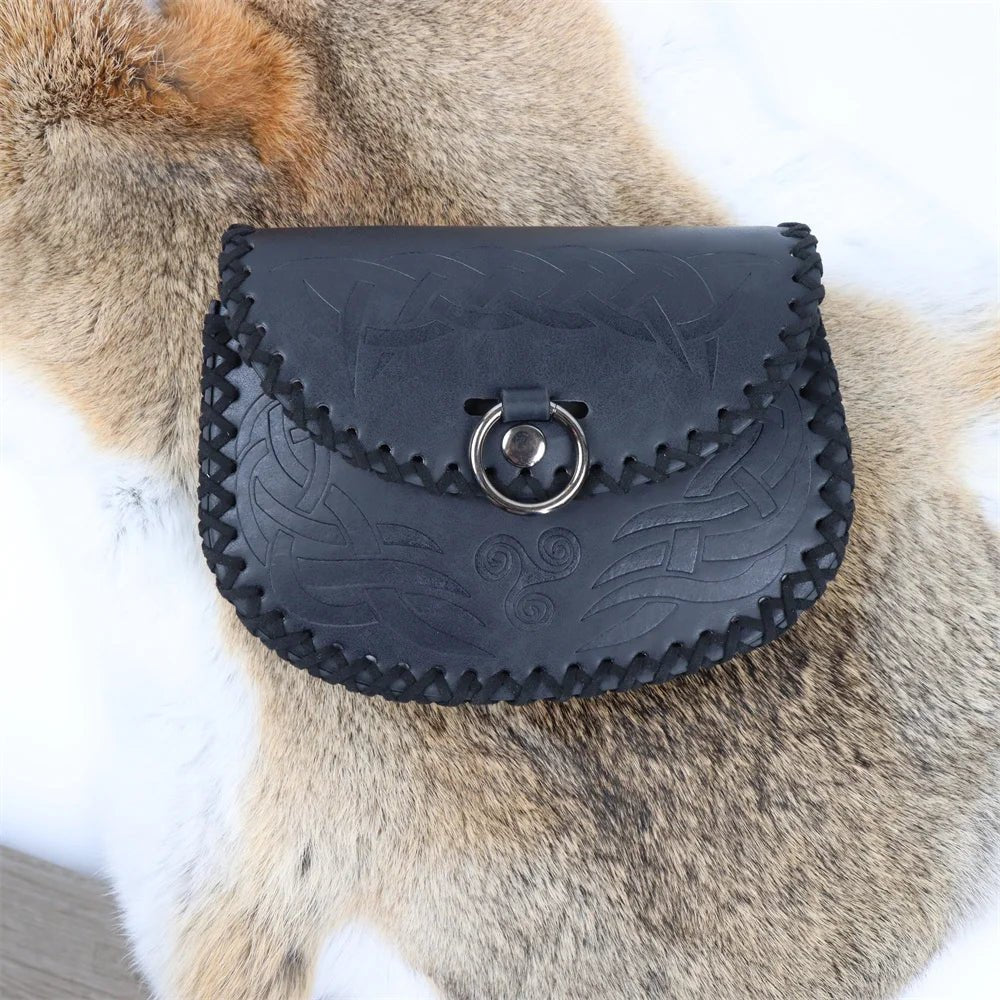 Good: Pathfinder’s Pouch Belt – Faux Leather Viking Style with Built - In Loot Storage - T&D Design & Sundry