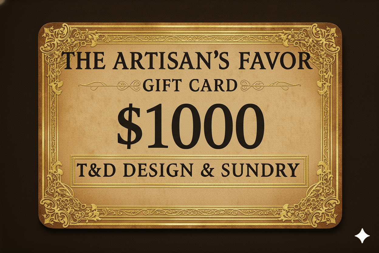 The Artisan’s Favor - Gift Card - T&D Design & Sundry