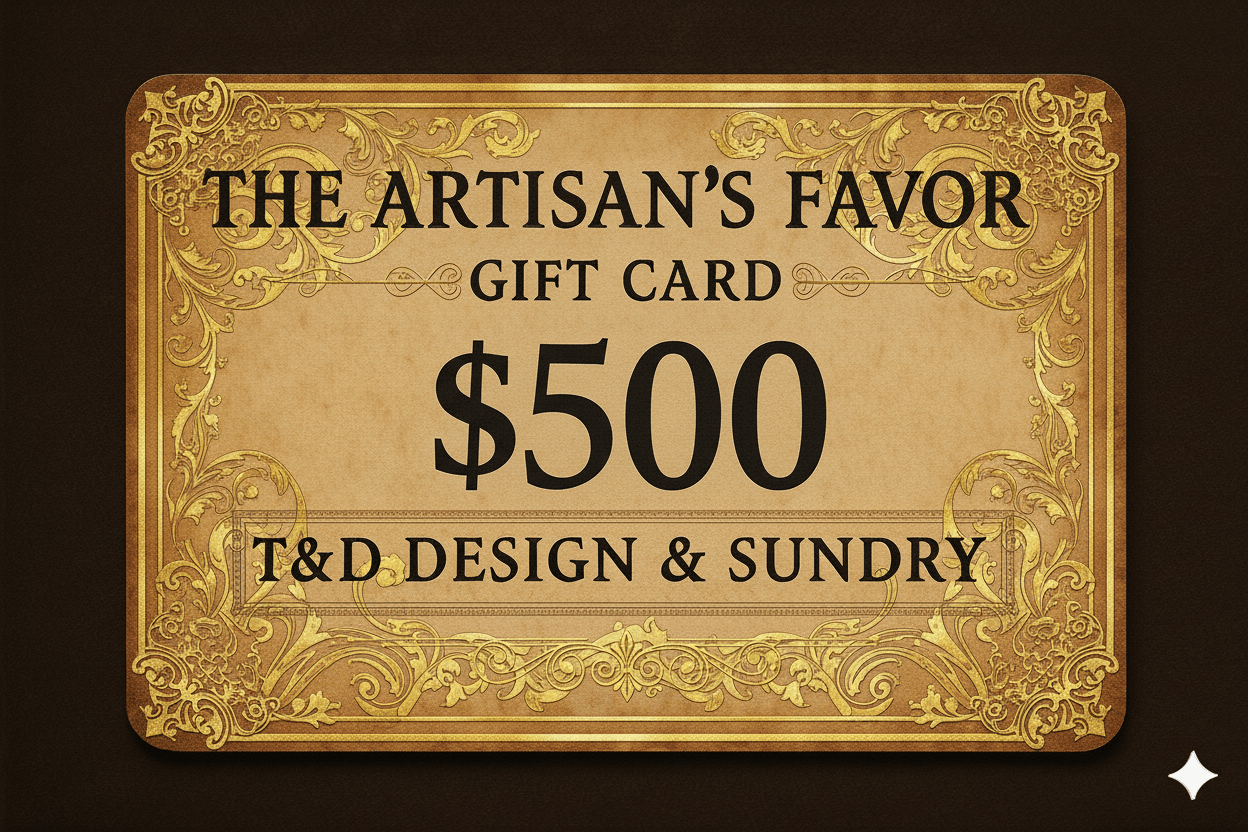 The Artisan’s Favor - Gift Card - T&D Design & Sundry