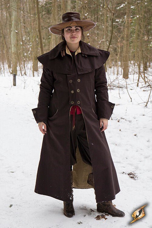The Corsair Captain’s Ensemble – Brown Pirate Coat, Hat & Baldric Set - T&D Design & Sundry