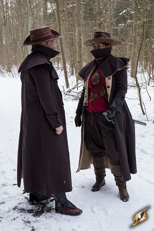 The Corsair Captain’s Ensemble – Brown Pirate Coat, Hat & Baldric Set - T&D Design & Sundry