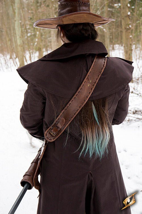 The Corsair Captain’s Ensemble – Brown Pirate Coat, Hat & Baldric Set - T&D Design & Sundry