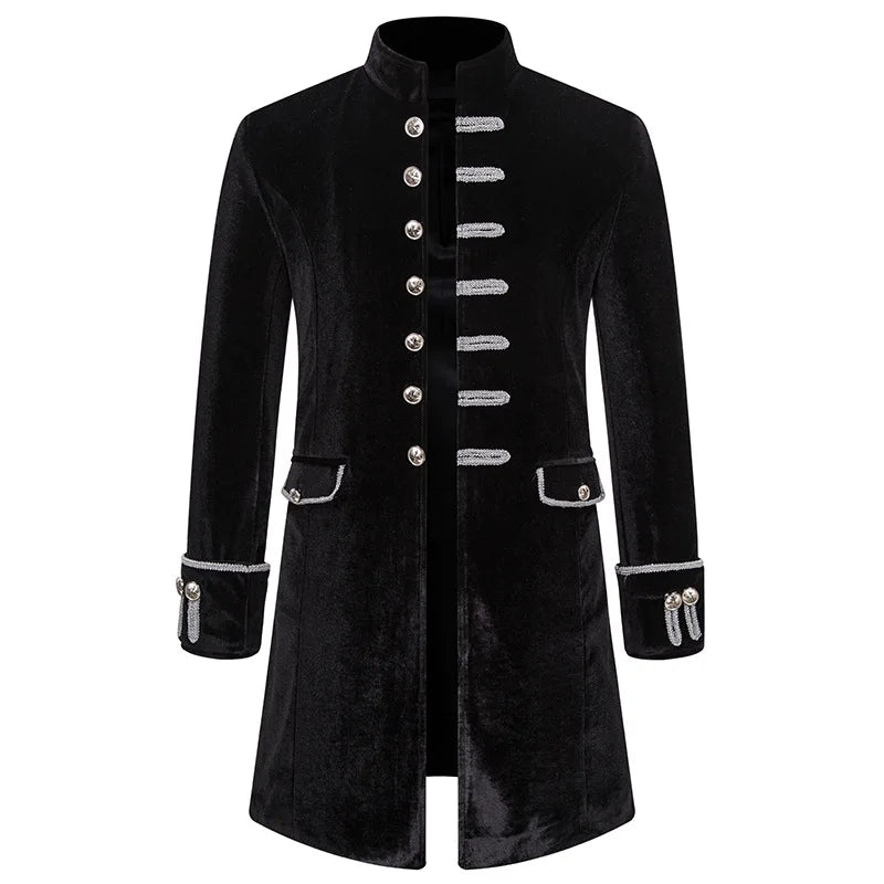 The Crimson Guard Coat – Gothic Military - Inspired Velvet Jacket - T&D Design & Sundry