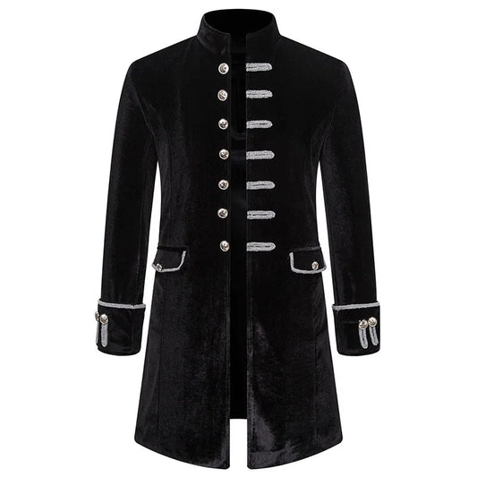 The Crimson Guard Coat – Gothic Military - Inspired Velvet Jacket - T&D Design & Sundry