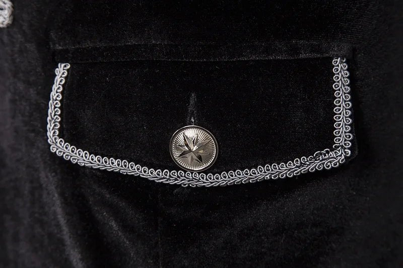 The Crimson Guard Coat – Gothic Military - Inspired Velvet Jacket - T&D Design & Sundry