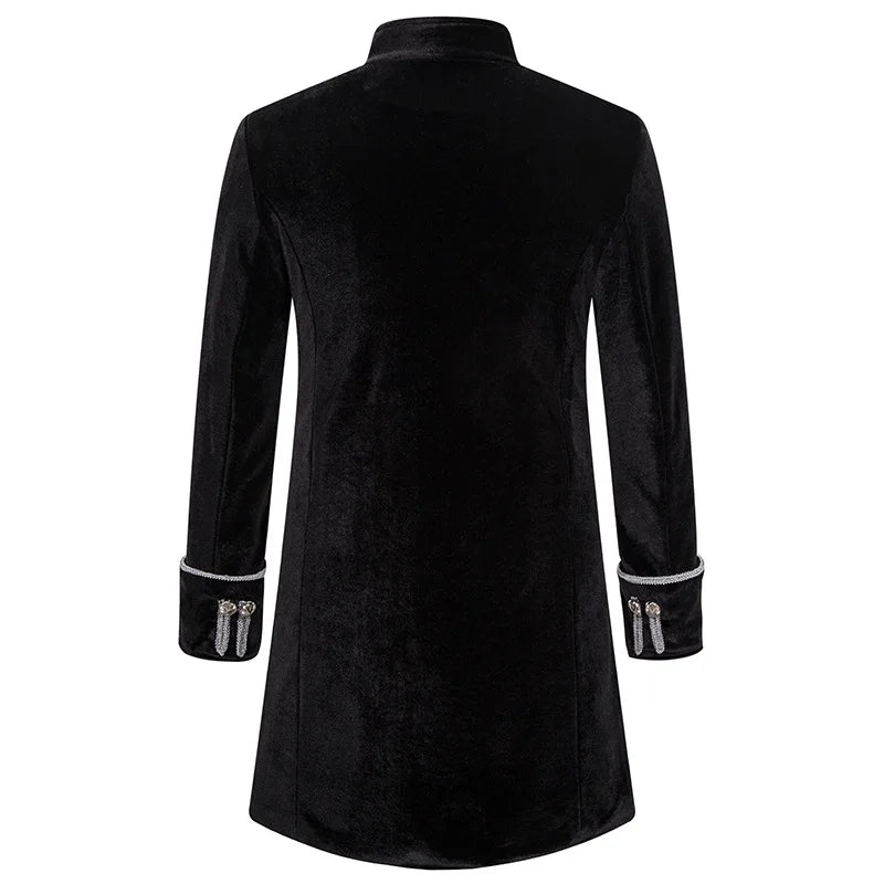 The Crimson Guard Coat – Gothic Military - Inspired Velvet Jacket - T&D Design & Sundry