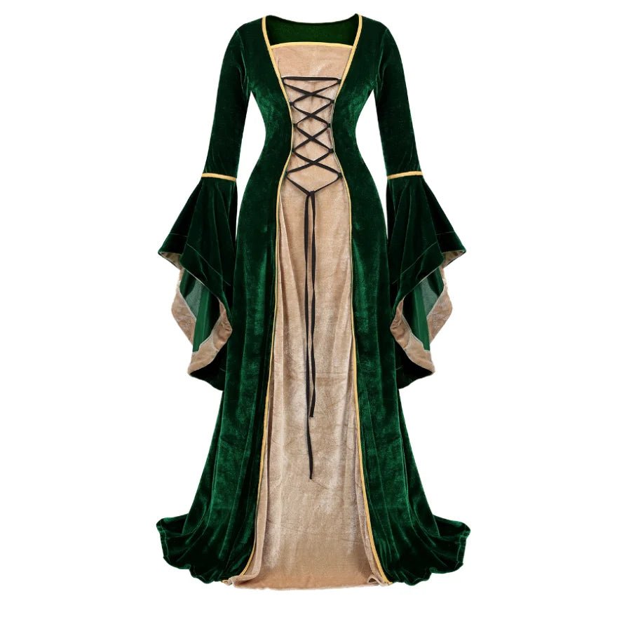 The Enchanted Realms Gown – Renaissance Faire Dress with Bell Sleeves - T&D Design & Sundry